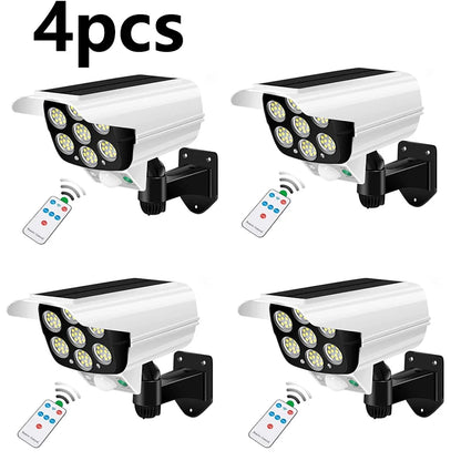 Outdoor Motion Sensor Solar Lights 2000 Lumens 77LED Solar Motion Sensor LED Light Outdoor Camera Wireless Security Floodlights